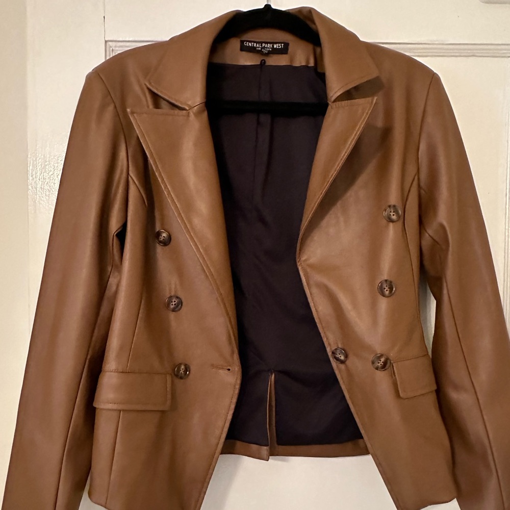 Central Park West XS brown blazer never worn… tags removed polyester and viscose
